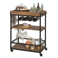 wood trolley hood luxury cart island utensil holder kitchen storage