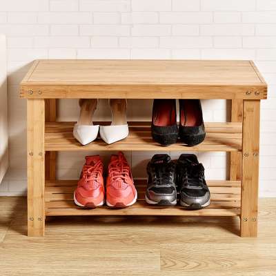 Eco-friendly space saver 6 Tiers Shoe rack with seat