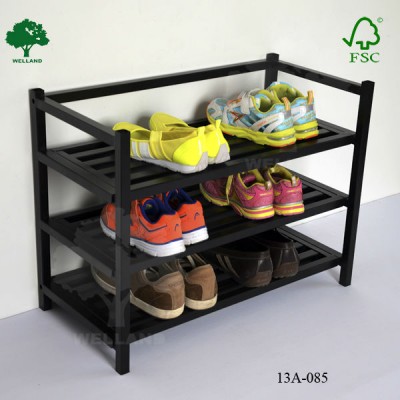 Simple designs white modern shoe rack 3 tier mdf shoe storage cabinet