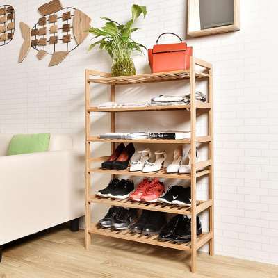 Cheap Wood Stainless Steel Metal Designs space saver Wood 2 Layer Display Shoe Rack with seat